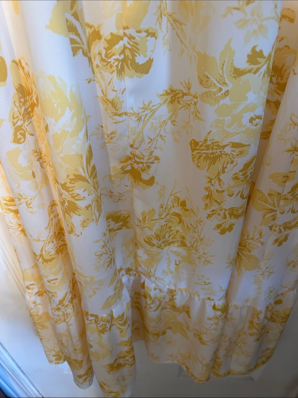 Yellow Floral Corset Maxi Dress - Picture 8 of 9